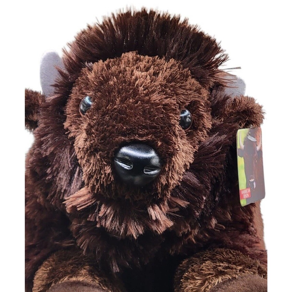 NWT Aurora American Bison Plush Flopsies Stuffed Animal Lovey Brown Buffalo 12"